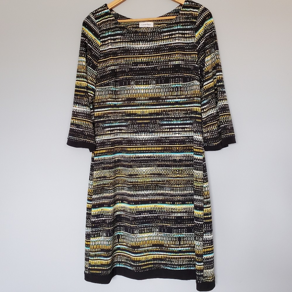 Calvin Klein: Modern Motif Dress, Size 10, Like New!